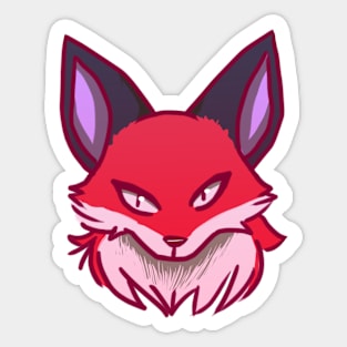 Fox Face (Pink) Sticker